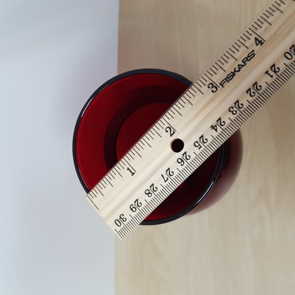 Red Glass Vase - Picture 5 of 7